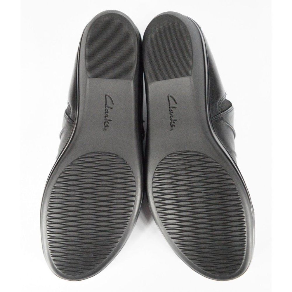 Clarks Everlay Heidi Black Monkstrap Wedge Loafers - Picture 5 of 8